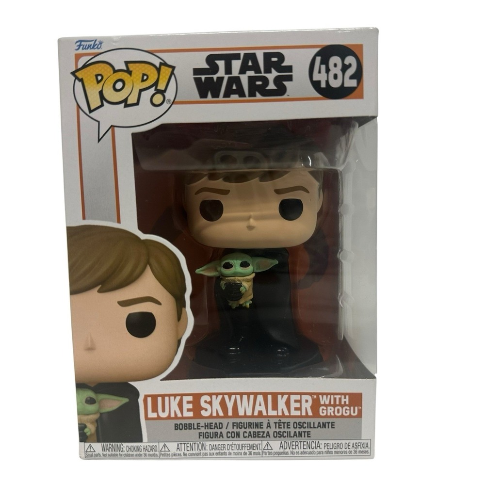 Funko Pop Star Wars Luke Skywalker with Grogu 482 Vinyl Figure Bobble Head 12cm